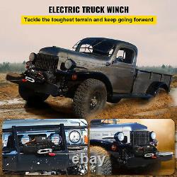 10000Ibs Electric Winch 12V 100ft Synthetic Rope 4WD ATV UTV Winch Towing Truck