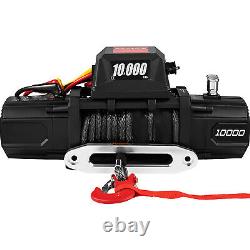 10000Ibs Electric Winch 12V 100ft Synthetic Rope 4WD ATV UTV Winch Towing Truck