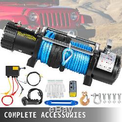 10000LBS Electric Winch 12V Synthetic Cable Truck Trailer Towing Off-Road 4WD