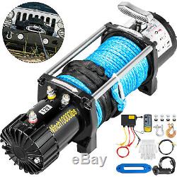 10000LBS Electric Winch Waterproof Truck Trailer 98FT Synthetic Rope Off-Road