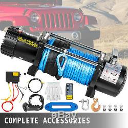 10000LBS Electric Winch Waterproof Truck Trailer 98FT Synthetic Rope Off-Road