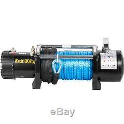 10000LB Electric Winch 12V Synthetic Cable Off-road ATV UTV Truck Towing Trailer
