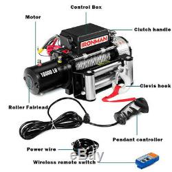 10000 Lbs 12V Remote Control Electric Recovery Winch AT5270 WC
