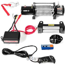 10000 lbs 12V Electric Recovery Winch Truck SUV Wireless Remote Control IP67
