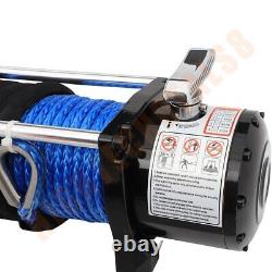 10000lb Electric Winch Synthetic Rope Truck Trailer ATV UTV Off-road Front Rear