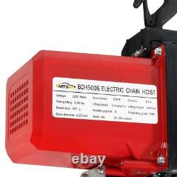 1100lbs Electric Hoist Chain Winch Engine Crane 110V with Wired Remote Control