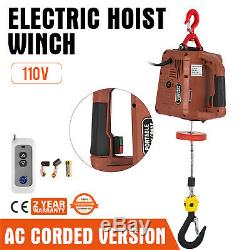 110V Electric Hoist Winch AC Corded Version 885000 1000Lb 120V Pulling Tool