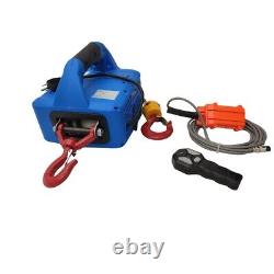 110V Portable Electric Winch 990lb Pulling Capacity Hoist with 3in1 Control Type