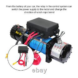 12000LBS 12V Electric Winch 9.5mm26m Synthetic Cable Rope ATV Off Road USA