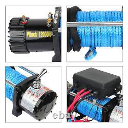 12000LBS 12V Electric Winch 9.5mm26m Synthetic Cable Rope ATV Off Road USA