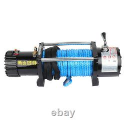 12000LBS 12V Electric Winch 9.5mm26m Synthetic Cable Rope ATV Off Road USA