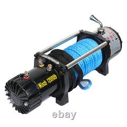 12000LBS 12V Electric Winch 9.5mm26m Synthetic Cable Rope ATV Off Road USA