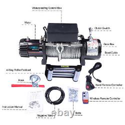 12000LBS 12V Electric Winch Steel Cable Rope ATV UTV Truck Off Road USA