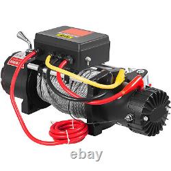 12000LBS Electric Winch 12V 85FT Steel Cable Truck Trailer Towing Off-Road 4WD