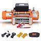 12000lbs Electric Winch 12v Synthetic Rope Off-road Atv Utv Truck Towing Trailer