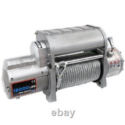 12000LBS Electric Winch Waterproof Truck Trailer Steel Cable Off-Road 12000lb