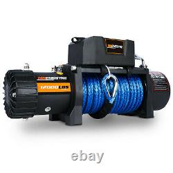 12000LBS SYNTHETIC ROPE WINCH Waterproof IP67 with Wireless Handheld Remote