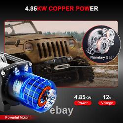 12000LB Electric Winch Towing Trailer Synthetic Rope Off Road Wireless Remote