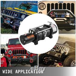 12000lbs Electric Recovery Winch Truck SUV Durable Remote Control 4WD Synthetic