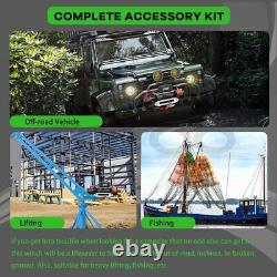 12000lbs Steel Cable Waterproof Electric Winch Kit Off-road ATV UTV Track