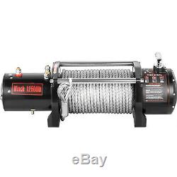 12500LBS 12V Electric Winch Steel Cable 65FT Truck Trailer Towing Off-Road ATV