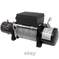 12500LBS Electric Winch Waterproof Truck Trailer Steel Cable Off-Road 12500lb