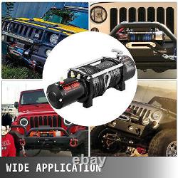 12500LB Electric Winch 12V Synthetic Cable Off-road ATV UTV Truck Towing Trailer