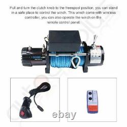 12V 13000LBS Electric Winch Synthetic Rope Truck For Jeep OFFROAD Trailer 4WD