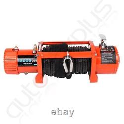 12V 13000LBS Electric Winch Towing Truck Trailer Synthetic Rope 12V with cover