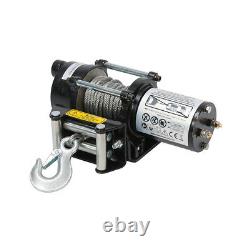 12V 2000LBS Electric Recovery Winch Steel Rope Held control For Boat & Trailer