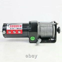12V 3000LBS 1360KG Electric Winch Steel Cable Universal ATV 4WD Truck Car Boat