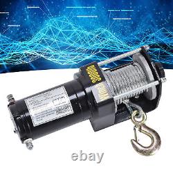 12V 3000LBS Electric Winch Kit Towing Winches With Wireless Remote