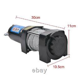 12V 3500LBS Electric Recovery Winch Heavy Duty Trailer Truck Remote Control Rope