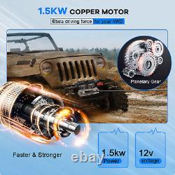 12V 4500LBS Electric Winch Synthetic Rope Truck Trailer Tow Off Road 4WD