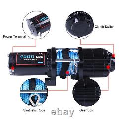 12V 4500LBS Electric Winch Towing Truck Synthetic Rope Off Road