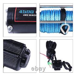 12V 4500LBS Electric Winch Towing Truck Synthetic Rope Off Road