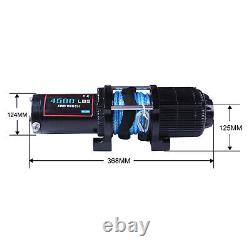 12V 4500LBS Electric Winch Towing Truck Synthetic Rope Off Road