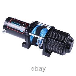 12V 4500LBS Electric Winch Towing Truck Synthetic Rope Off Road