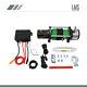 12v 9500lbs Electric Winch Synthetic Rope Truck Trailer Tow Off Road 4wd