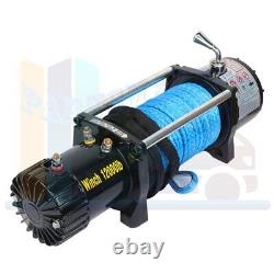 12V Electric Winch 12000LBS Recovery Tow Towing 9.5mm26m Synthetic Rope ATV UTV
