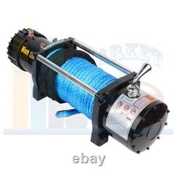 12V Electric Winch 12000LBS Recovery Tow Towing 9.5mm26m Synthetic Rope ATV UTV