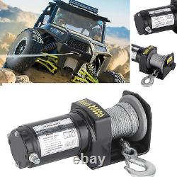12V Electric Winch 2000lbs Load Capacity Remote Control High Efficiency Winch
