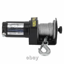 12V Electric Winch 2000lbs Load Capacity Remote Control High-Efficiency Winch