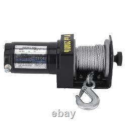 12V Electric Winch 2000lbs Load Capacity Remote Control High Efficiency Winch