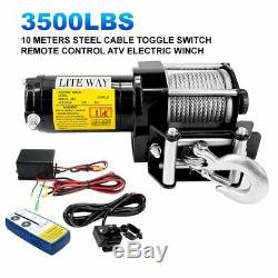 12V Electric Winch 3500lbs/1591kg for UTV ATV Boat with Handheld Remote and C