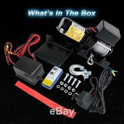 12V Electric Winch 3500lbs/1591kg for UTV ATV Boat with Handheld Remote and C