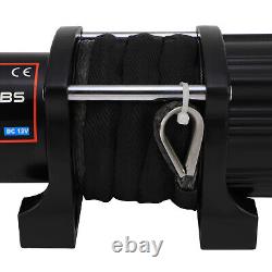 12V Electric Winch Tow Trailer Synthetic Rope 4500LB Off Road for JEEP