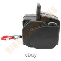 12V Portable Boat Electric Winch Tow Towing Synthetic Rope Truck Trailer 5000 LB