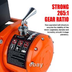 12V Synthetic Rope Winch-13000 lb. Load Capacity Premium Electric Winch