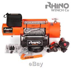 12v / 24v Electric Winch, 20000lb Steel Cable Truck Recovery, Heavy Duty RHINO